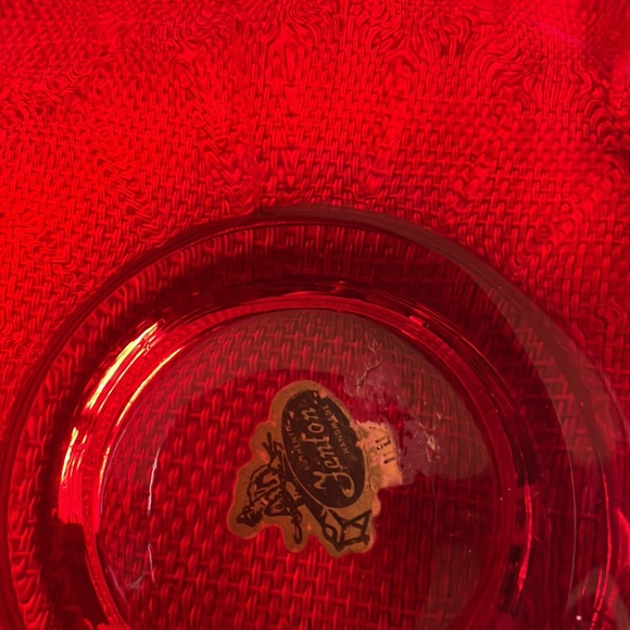 Fenton ruby red thumbprint bowl - Picture 2 of 3